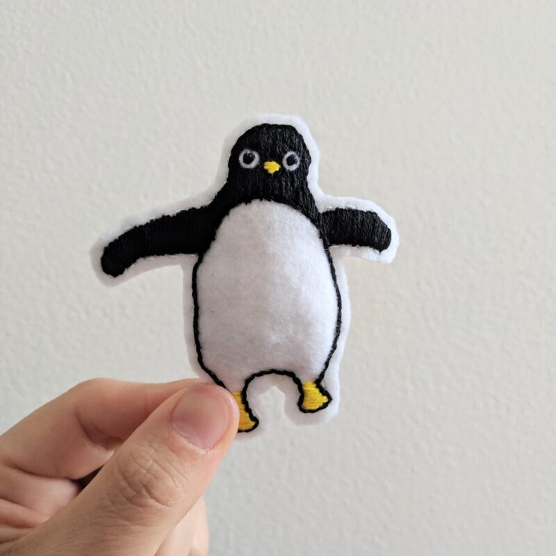 ペンギンブローチの完成